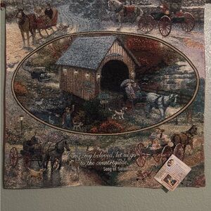 Thomas Kincade Countryside Tapestry Wall Hanging